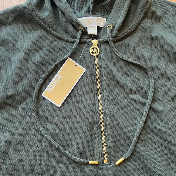 NWT Michael by Michael Kors Olive Green Hooded Sweater - Picture 5 of 6